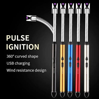 360° Flexible Neck USB Pulse Arc Lighter –